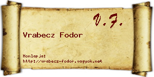 Vrabecz Fodor névjegykártya